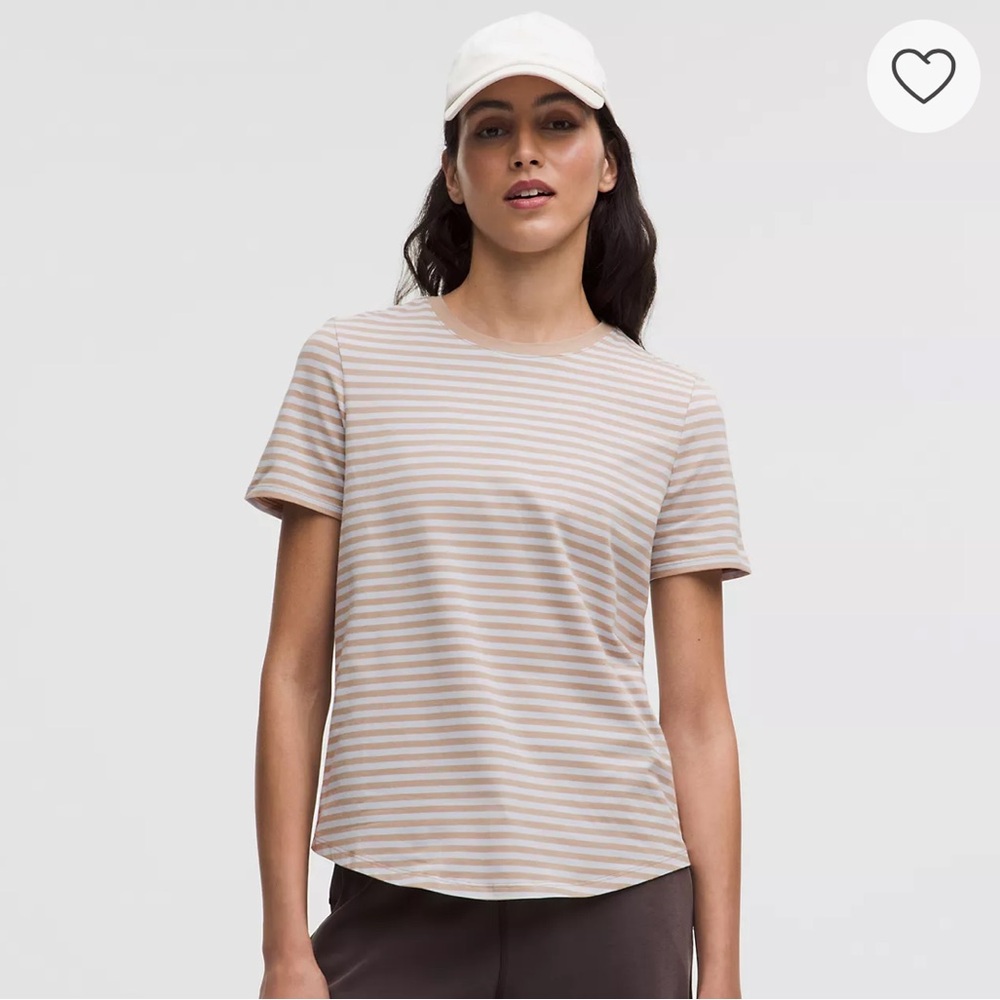 Lululemon Stripe Beige and White Women's Top